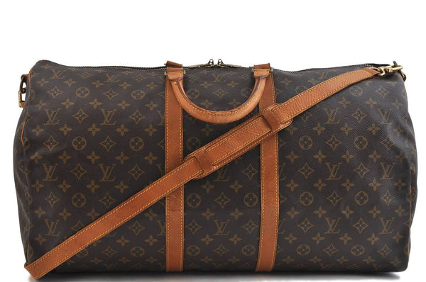 Auth LOUIS VUITTON Monogram Keepall Bandouliere 55 Boston Bag M41414 LV 6274C