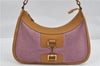 Authentic GUCCI Shoulder Hand Bag Suede Leather 0014128 Pink Brown 6274D