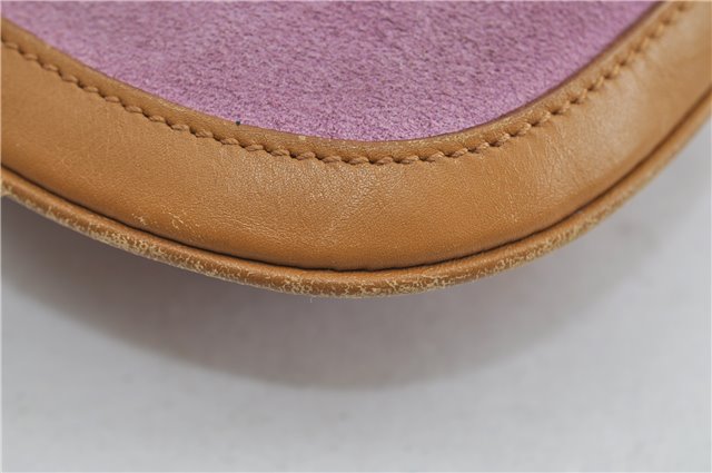 Authentic GUCCI Shoulder Hand Bag Suede Leather 0014128 Pink Brown 6274D