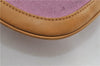 Authentic GUCCI Shoulder Hand Bag Suede Leather 0014128 Pink Brown 6274D