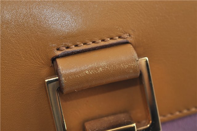 Authentic GUCCI Shoulder Hand Bag Suede Leather 0014128 Pink Brown 6274D