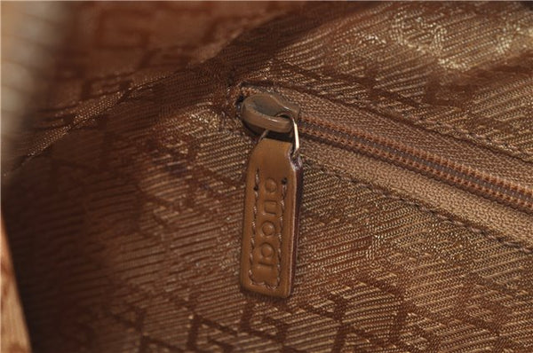 Authentic GUCCI Shoulder Hand Bag Suede Leather 0014128 Pink Brown 6274D