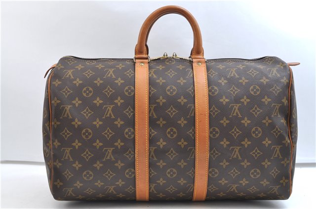 Authentic Louis Vuitton Monogram Keepall 45 Travel Boston Bag M41428 LV 6274E