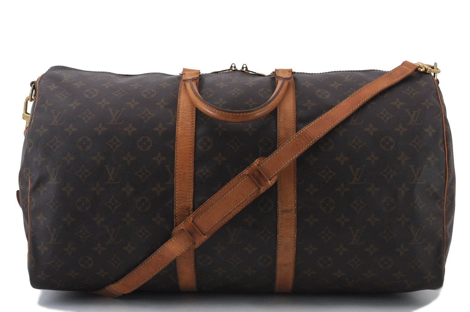 Auth LOUIS VUITTON Monogram Keepall Bandouliere 55 Boston Bag M41414 LV 6275C