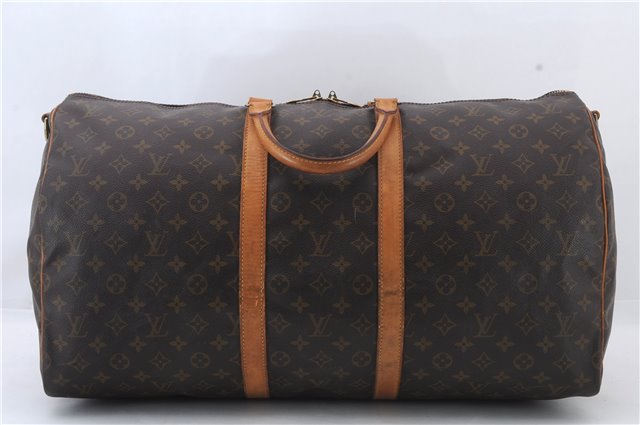 Auth LOUIS VUITTON Monogram Keepall Bandouliere 55 Boston Bag M41414 LV 6275C