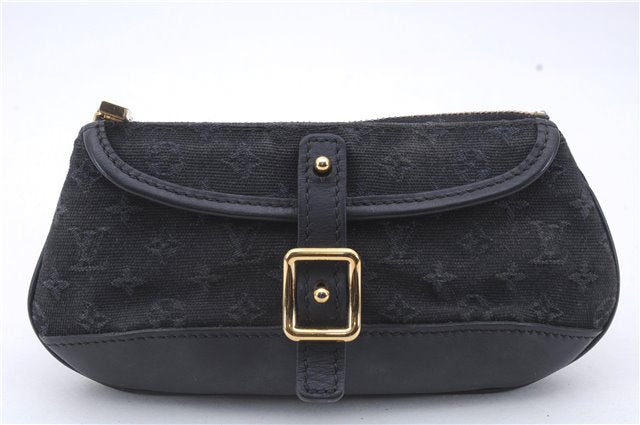 Authentic Louis Vuitton Monogram Mini Anne Sophie Pouch Navy M92697 LV 6275D