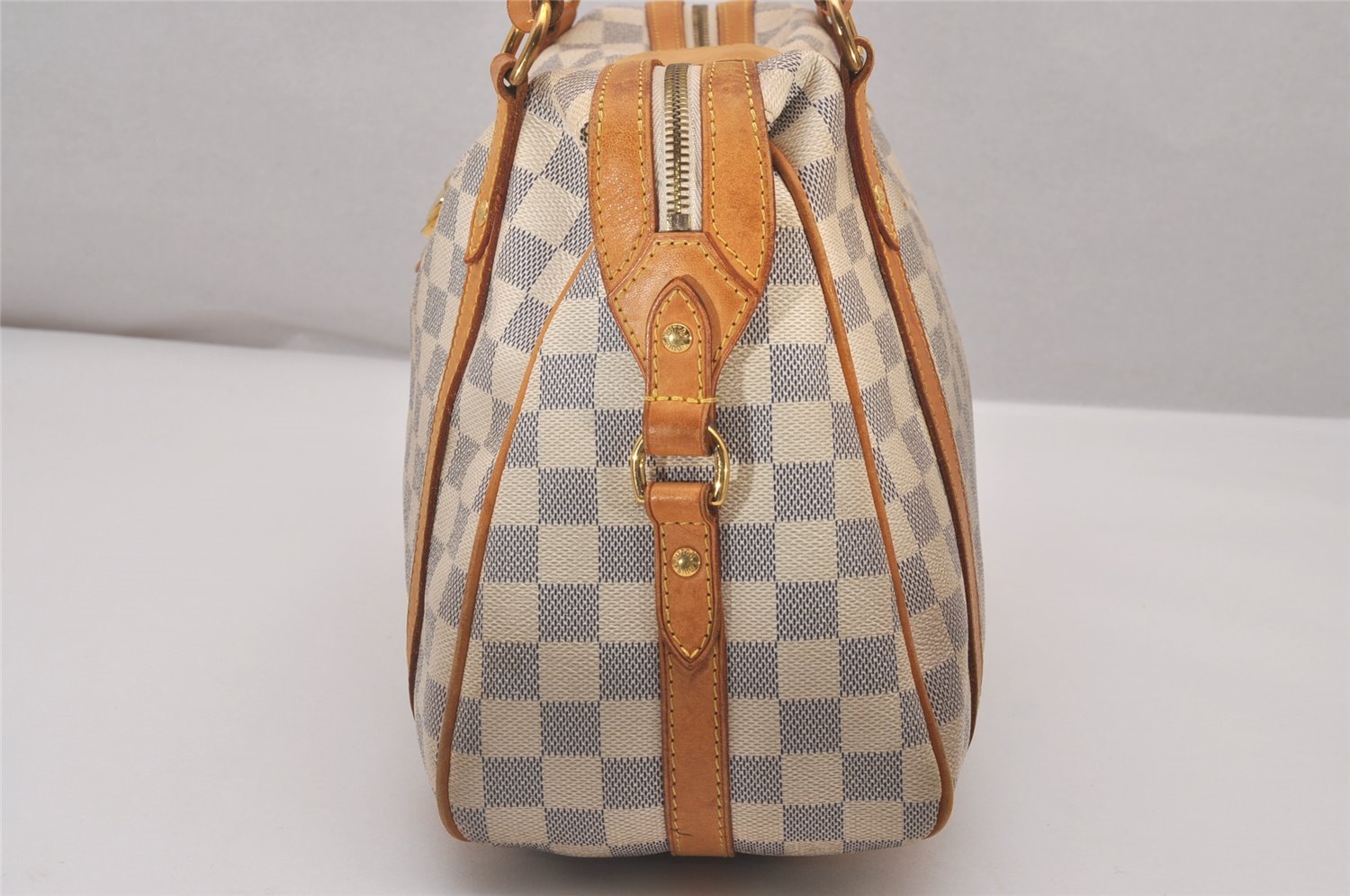 Authentic Louis Vuitton Damier Azur Stresa PM Shoulder Bag N42220 LV 6275I