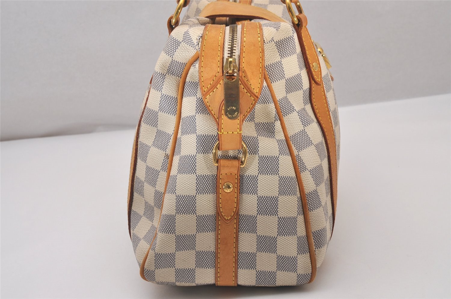 Authentic Louis Vuitton Damier Azur Stresa PM Shoulder Bag N42220 LV 6275I
