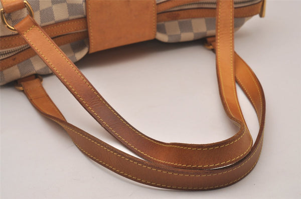 Authentic Louis Vuitton Damier Azur Stresa PM Shoulder Bag N42220 LV 6275I