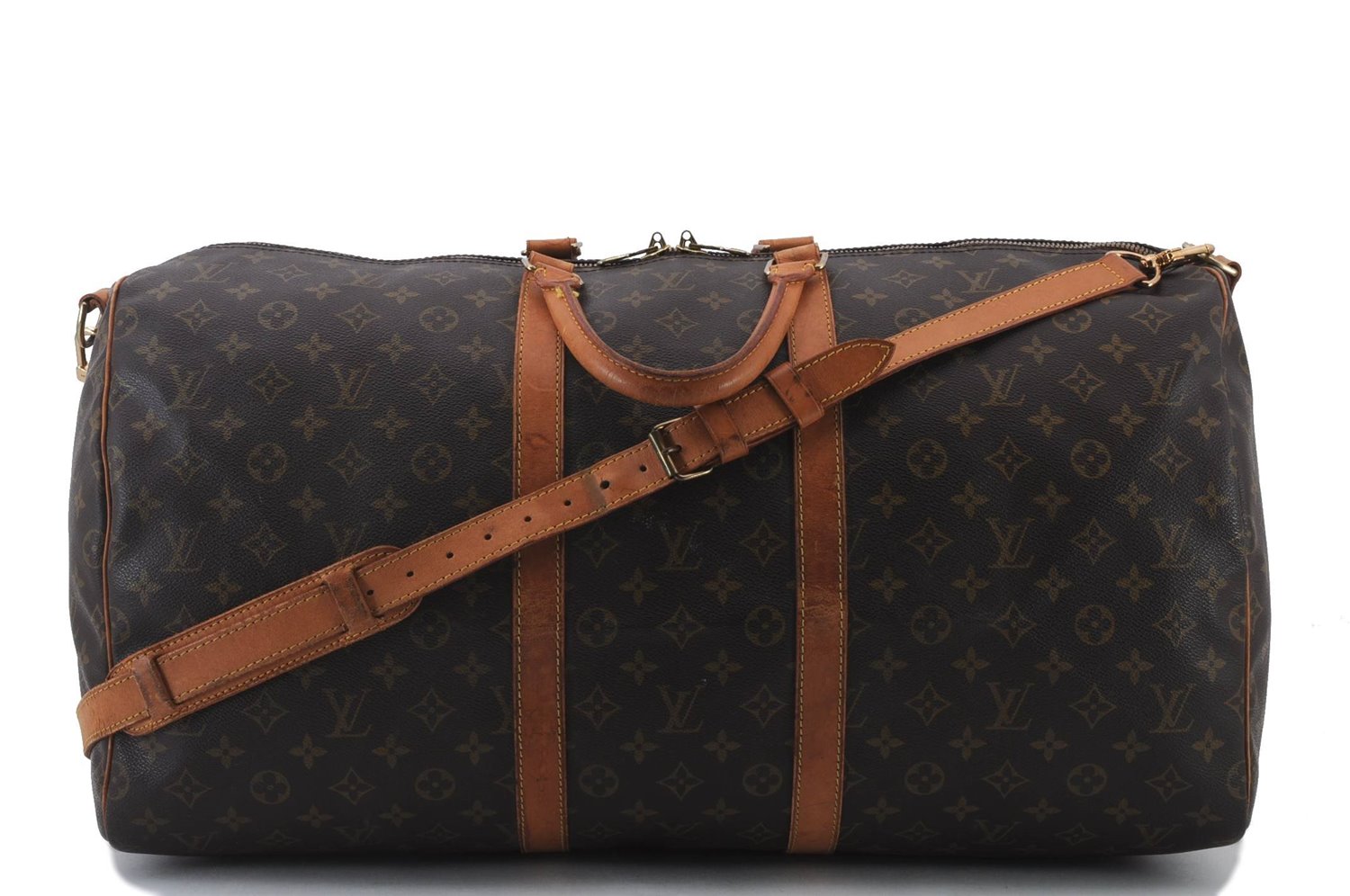 Auth LOUIS VUITTON Monogram Keepall Bandouliere 55 Boston Bag M41414 LV 6276C