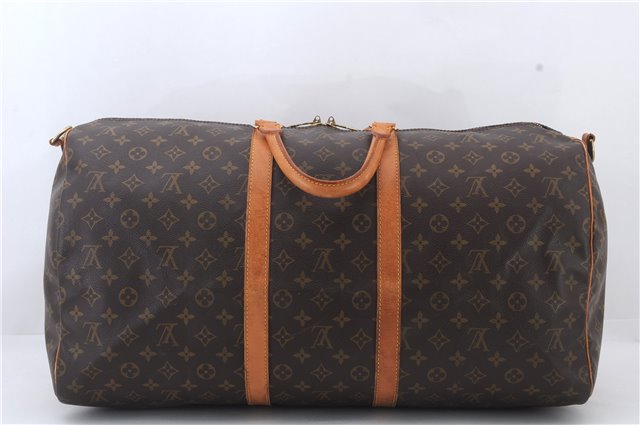 Auth LOUIS VUITTON Monogram Keepall Bandouliere 55 Boston Bag M41414 LV 6276C