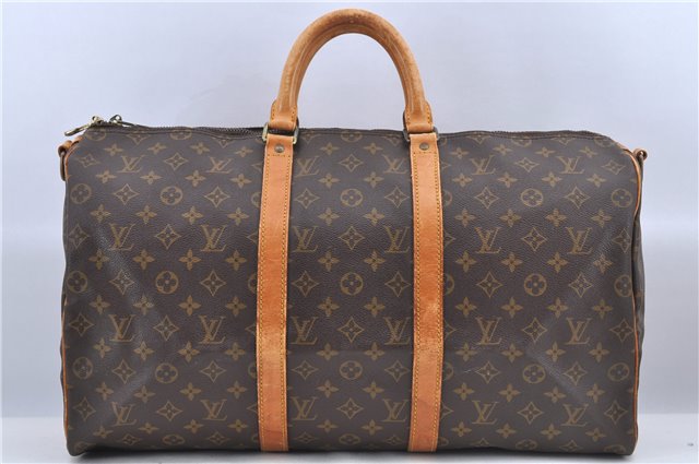 Auth Louis Vuitton Monogram Keepall Bandouliere 50 Boston Bag M41416 Junk 6277B