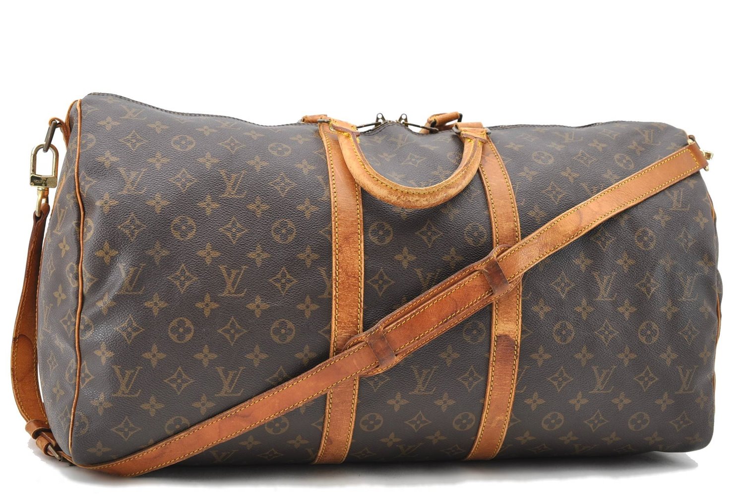 Auth LOUIS VUITTON Monogram Keepall Bandouliere 55 Boston Bag M41414 LV 6279C