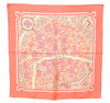 Auth HERMES Petit Carre 40 Scarf Handkerchief "LES AMOUREUX" Silk Pink 6279F