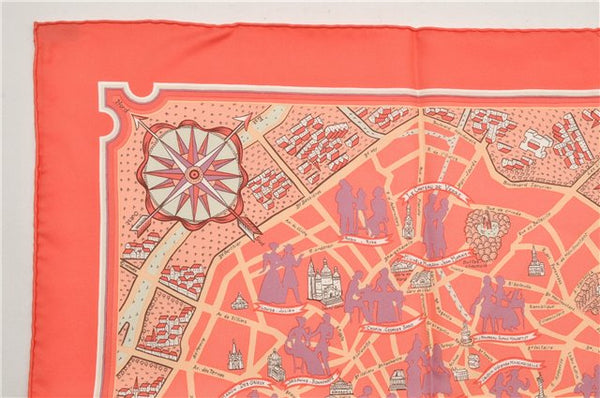 Auth HERMES Petit Carre 40 Scarf Handkerchief "LES AMOUREUX" Silk Pink 6279F