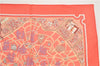 Auth HERMES Petit Carre 40 Scarf Handkerchief "LES AMOUREUX" Silk Pink 6279F