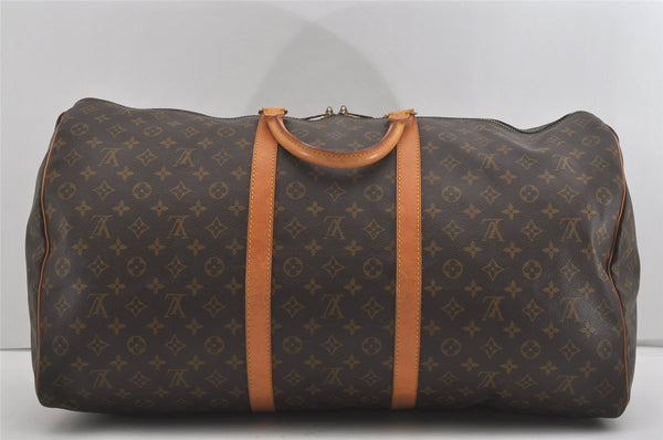 Authentic Louis Vuitton Monogram Keepall Bandouliere 60 M41412 Boston Bag 6279I