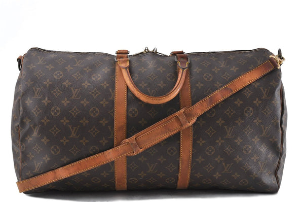 Auth LOUIS VUITTON Monogram Keepall Bandouliere 55 Boston Bag M41414 LV 6280C