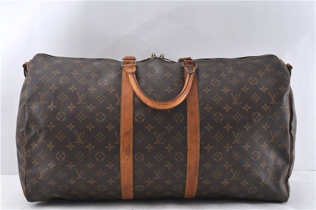 Auth LOUIS VUITTON Monogram Keepall Bandouliere 55 Boston Bag M41414 LV 6280C