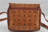 Authentic MCM Visetos Leather Vintage Shoulder Cross Body Bag Brown 6280D