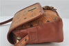 Authentic MCM Visetos Leather Vintage Shoulder Cross Body Bag Brown 6280D