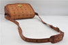 Authentic MCM Visetos Leather Vintage Shoulder Cross Body Bag Brown 6280D