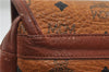 Authentic MCM Visetos Leather Vintage Shoulder Cross Body Bag Brown 6280D