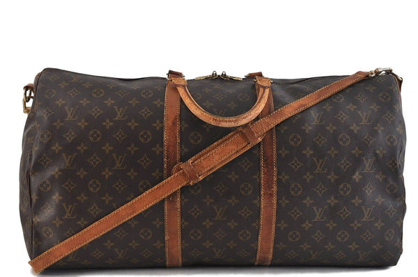 Auth LOUIS VUITTON Monogram Keepall Bandouliere 60 Boston Bag M41412 LV 6281C