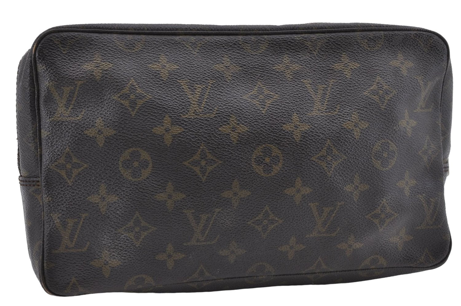 Auth Louis Vuitton Monogram Trousse Toilette 28 Clutch Hand Bag M47522 LV 6283D