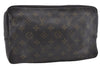 Auth Louis Vuitton Monogram Trousse Toilette 28 Clutch Hand Bag M47522 LV 6283D