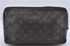 Auth Louis Vuitton Monogram Trousse Toilette 28 Clutch Hand Bag M47522 LV 6283D