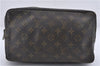 Auth Louis Vuitton Monogram Trousse Toilette 28 Clutch Hand Bag M47522 LV 6283D