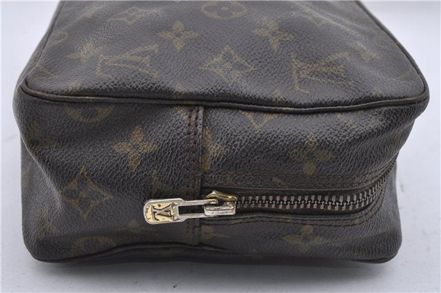 Auth Louis Vuitton Monogram Trousse Toilette 28 Clutch Hand Bag M47522 LV 6283D
