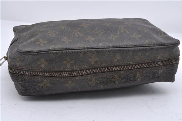 Auth Louis Vuitton Monogram Trousse Toilette 28 Clutch Hand Bag M47522 LV 6283D