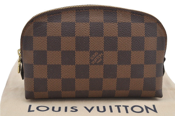 Authentic Louis Vuitton Damier Pochette Cosmetic PM Pouch N47516 LV 6284I