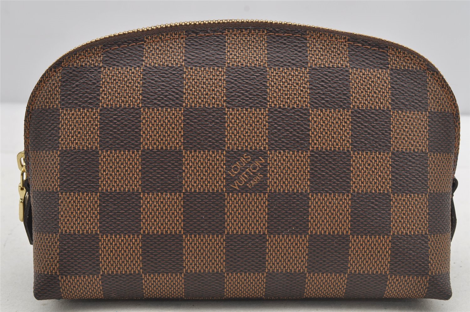 Authentic Louis Vuitton Damier Pochette Cosmetic PM Pouch N47516 LV 6284I