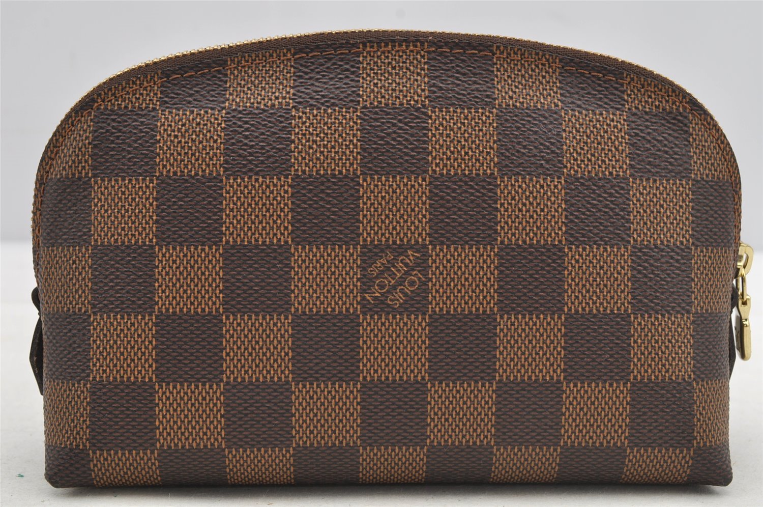 Authentic Louis Vuitton Damier Pochette Cosmetic PM Pouch N47516 LV 6284I