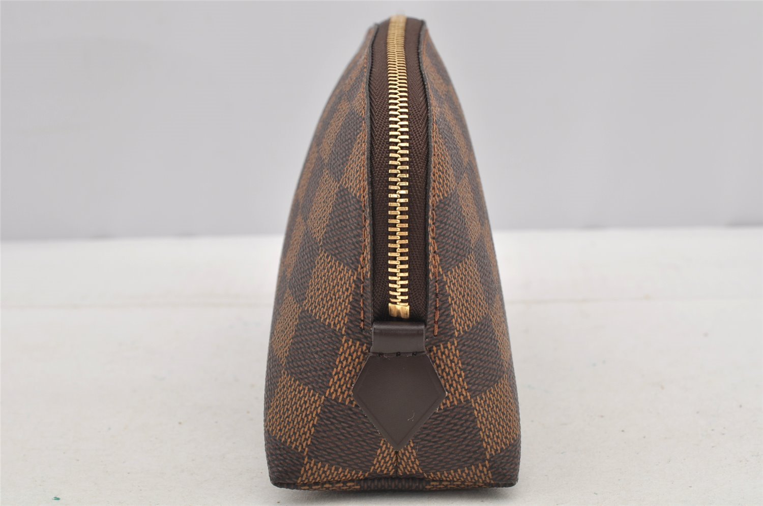 Authentic Louis Vuitton Damier Pochette Cosmetic PM Pouch N47516 LV 6284I