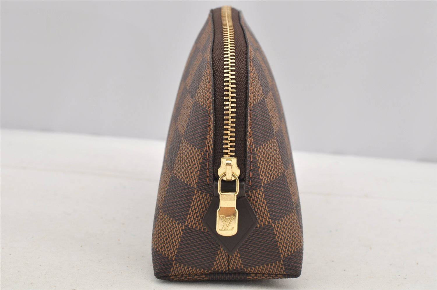 Authentic Louis Vuitton Damier Pochette Cosmetic PM Pouch N47516 LV 6284I