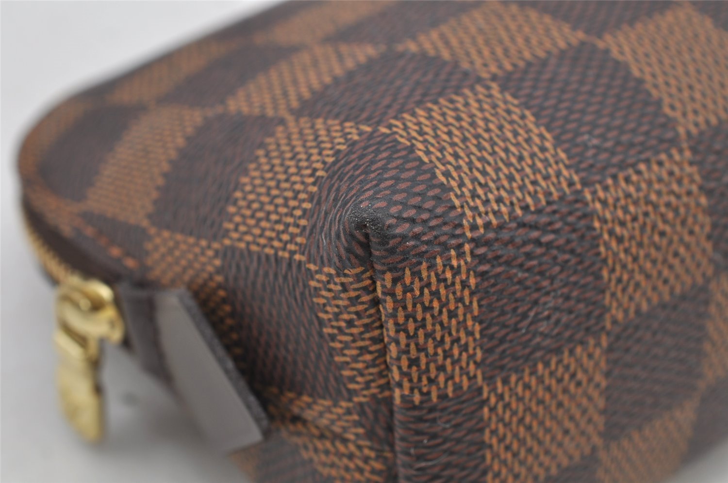 Authentic Louis Vuitton Damier Pochette Cosmetic PM Pouch N47516 LV 6284I