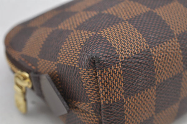 Authentic Louis Vuitton Damier Pochette Cosmetic PM Pouch N47516 LV 6284I