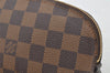 Authentic Louis Vuitton Damier Pochette Cosmetic PM Pouch N47516 LV 6284I