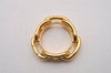 Authentic HERMES Scarf Ring Chaine d'Ancre Chain Design Gold Tone Box 6285I