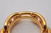 Authentic HERMES Scarf Ring Chaine d'Ancre Chain Design Gold Tone Box 6285I