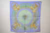 Authentic HERMES Petit Carre 40 Scarf Handkerchief "AMOURS" Silk Blue 6286F