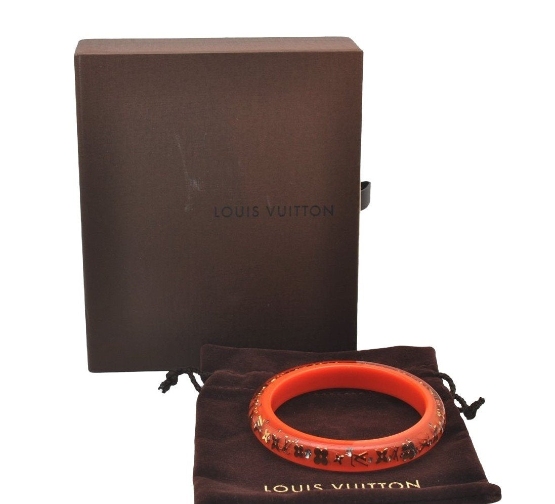 Authentic Louis Vuitton Uncle John TPM Bangle Bracelet Orange LV Box 6286I