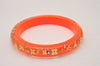 Authentic Louis Vuitton Uncle John TPM Bangle Bracelet Orange LV Box 6286I