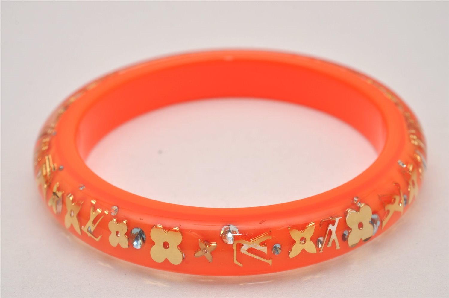 Authentic Louis Vuitton Uncle John TPM Bangle Bracelet Orange LV Box 6286I