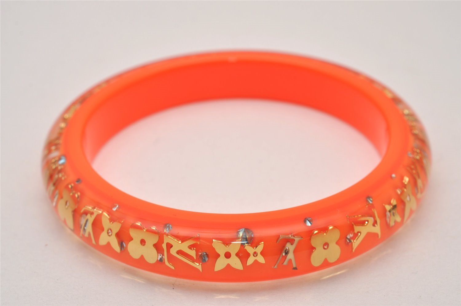 Authentic Louis Vuitton Uncle John TPM Bangle Bracelet Orange LV Box 6286I