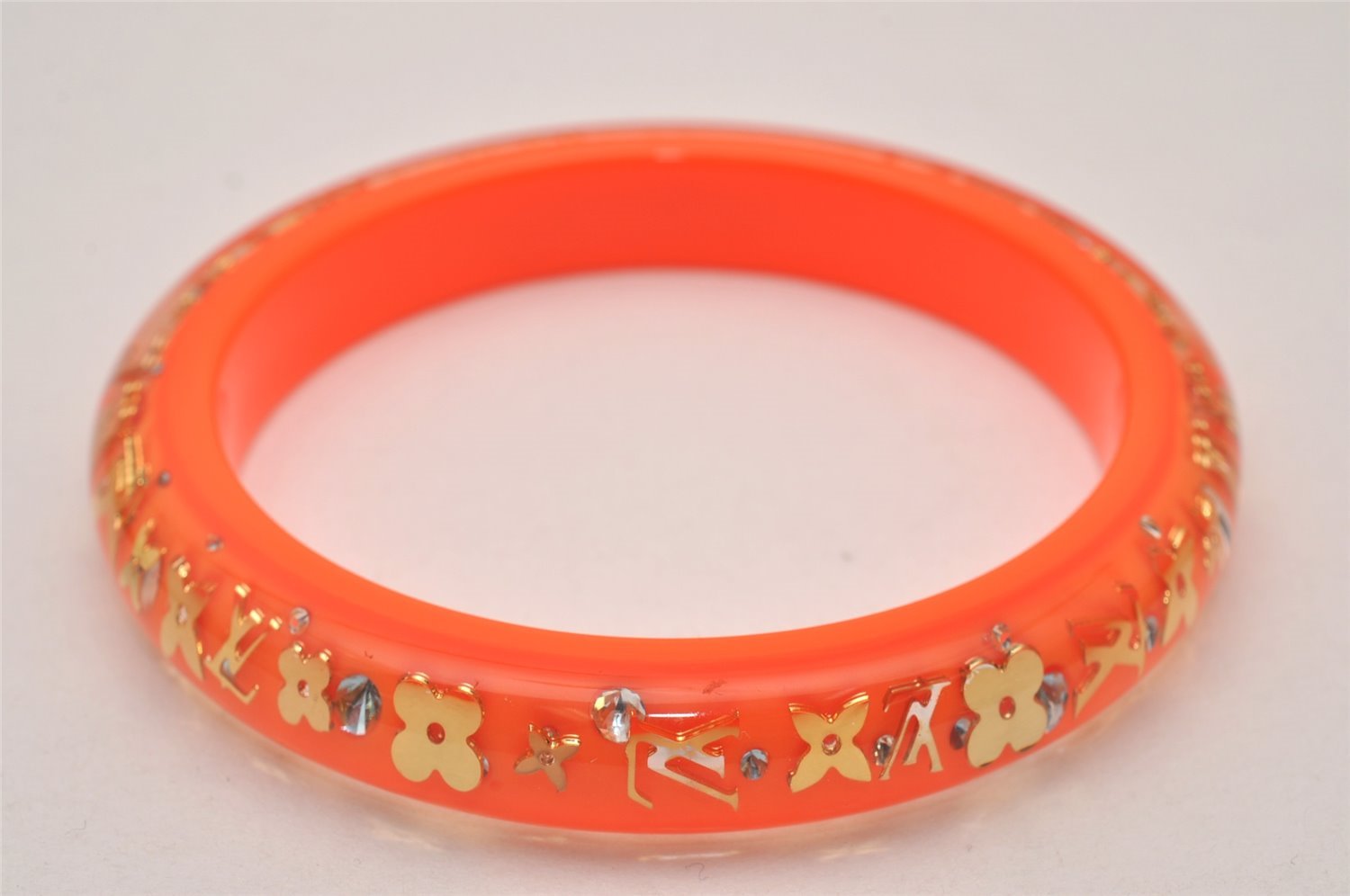 Authentic Louis Vuitton Uncle John TPM Bangle Bracelet Orange LV Box 6286I